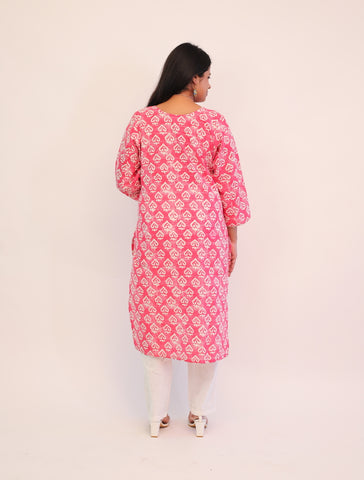 Red Sequins Kurta