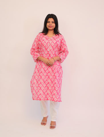 Red Sequins Kurta