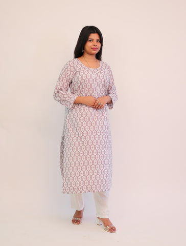 Pure Cotton Purple Kurti