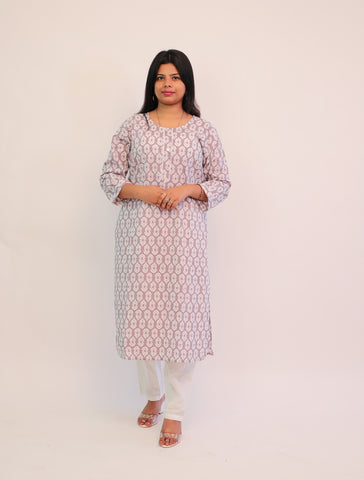 Pure Cotton Purple Kurti